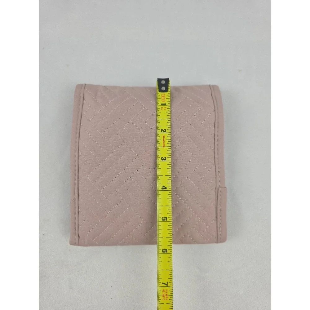 BagSmart Travel Trifold Jewelry Storage Organizer Holder Earring Display Blush